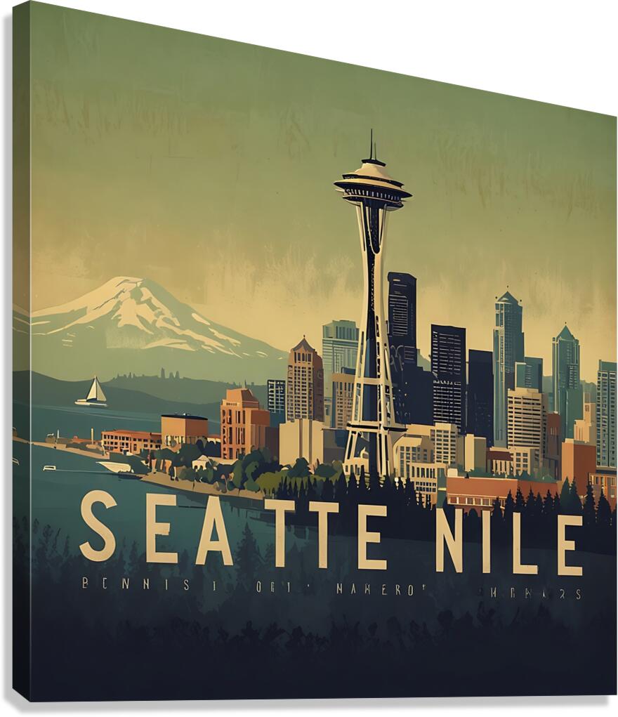 Seattle Sky View Canvas Print