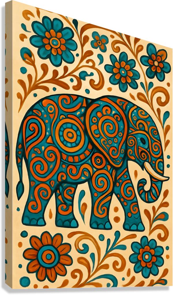 The Festive Elephant Canvas Print