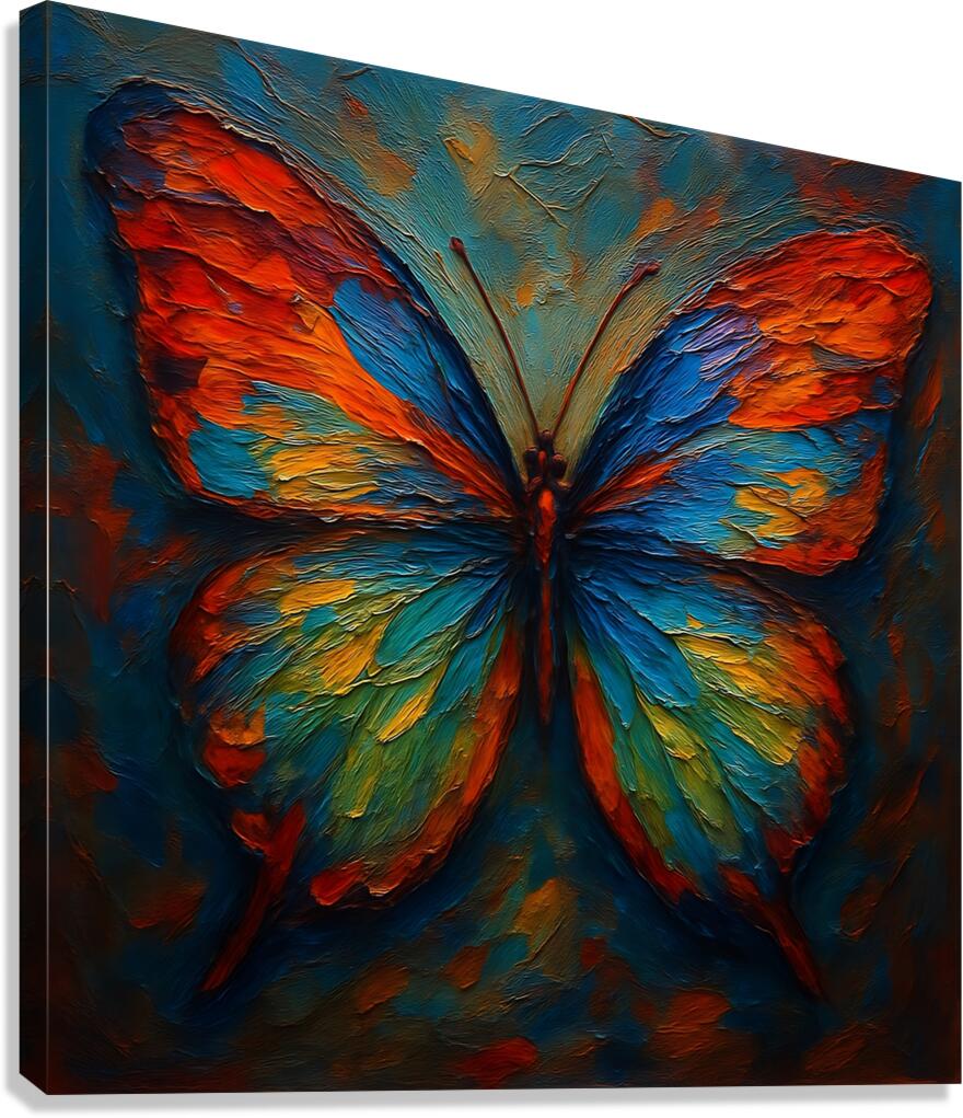 Impasto Butterfly Canvas Print
