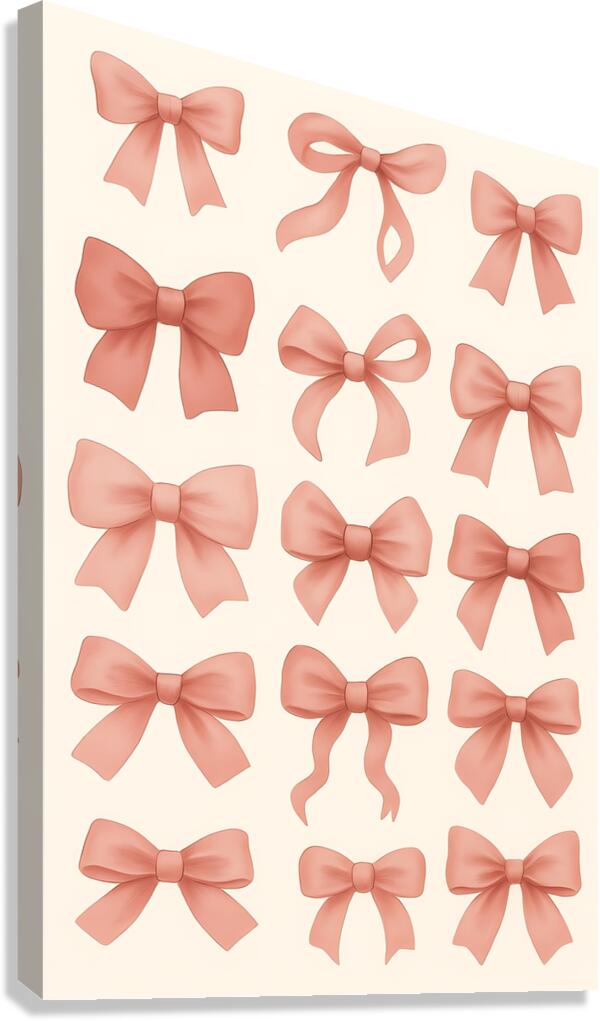 Pretty in Pink Bows Canvas Print