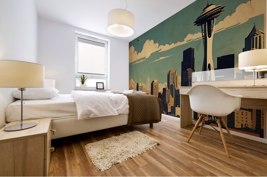 Emerald City Vista Mural print