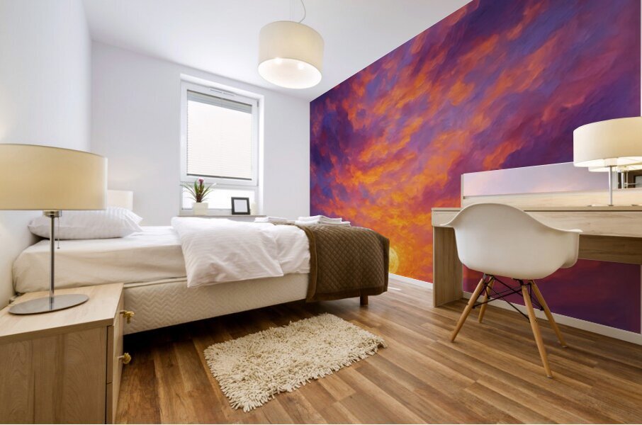 Electric Sunset Mural print