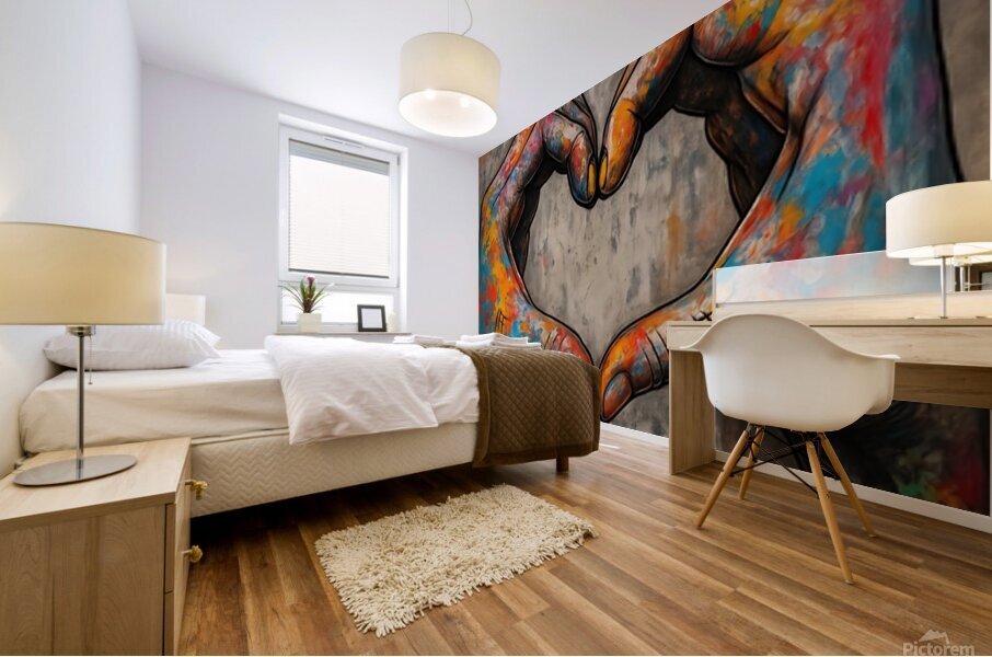 Created with Love Mural print