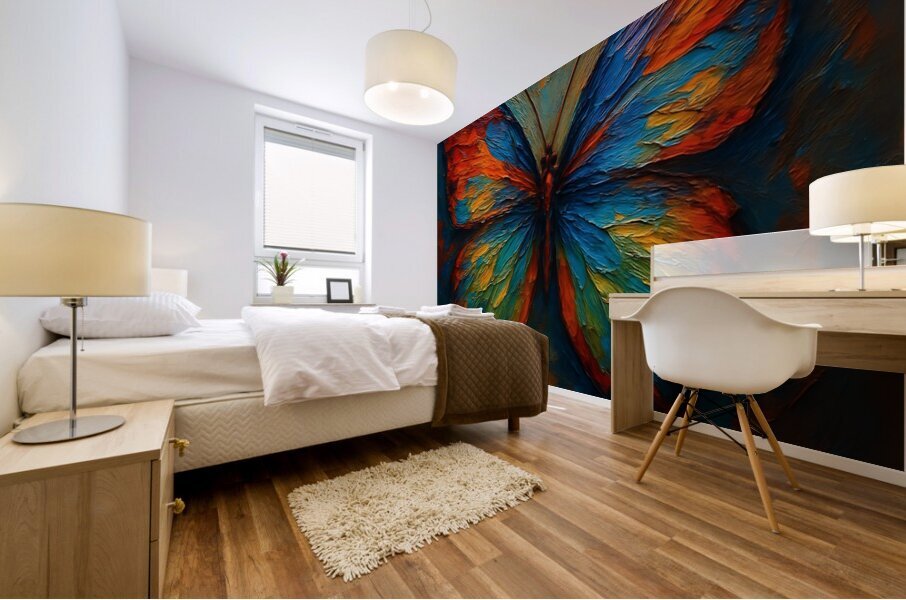 Impasto Butterfly Mural print
