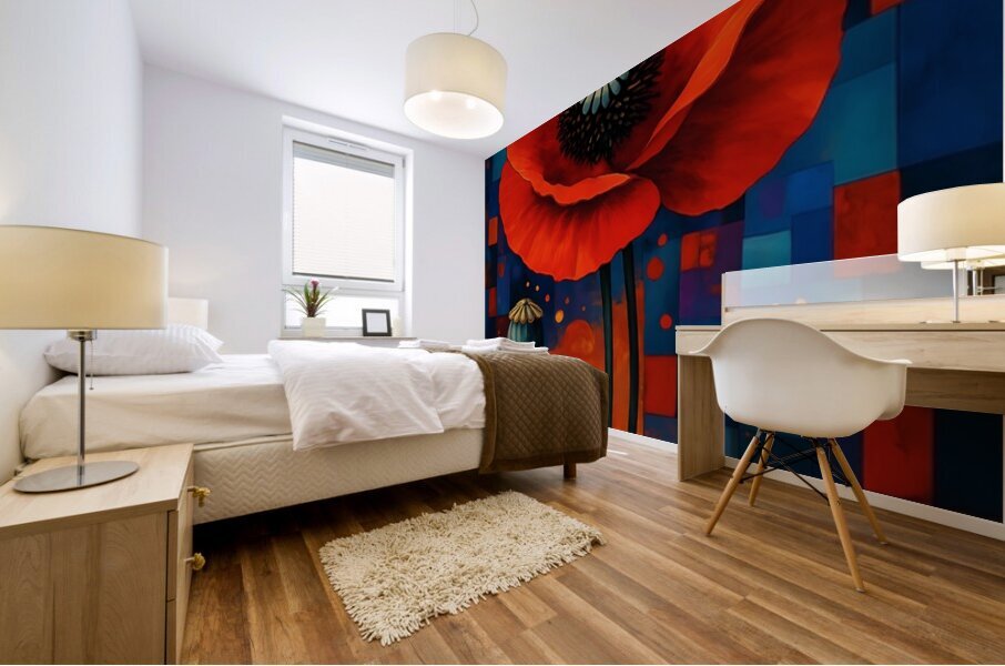 Poppy Mosaic Mural print