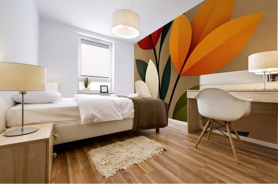 Geometric Garden Mural print