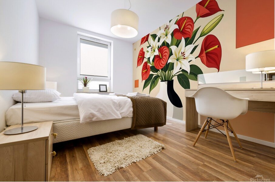 Geometric Garden Mural print