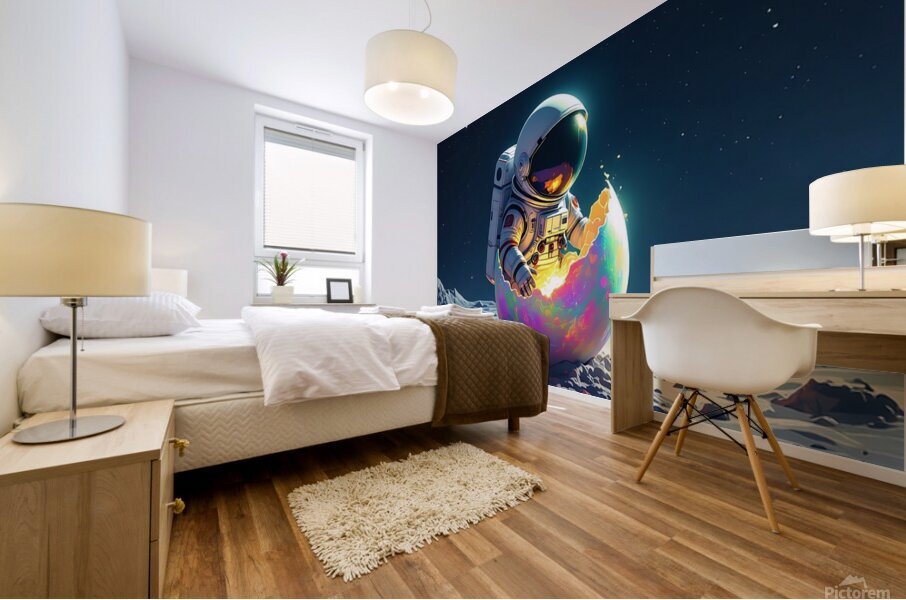 The Cosmic Hatchling Mural print