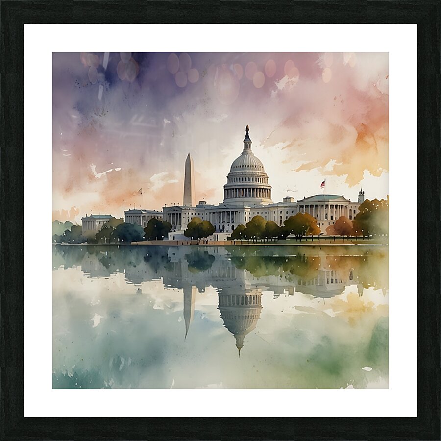 Capitol Graphic Picture Frame print
