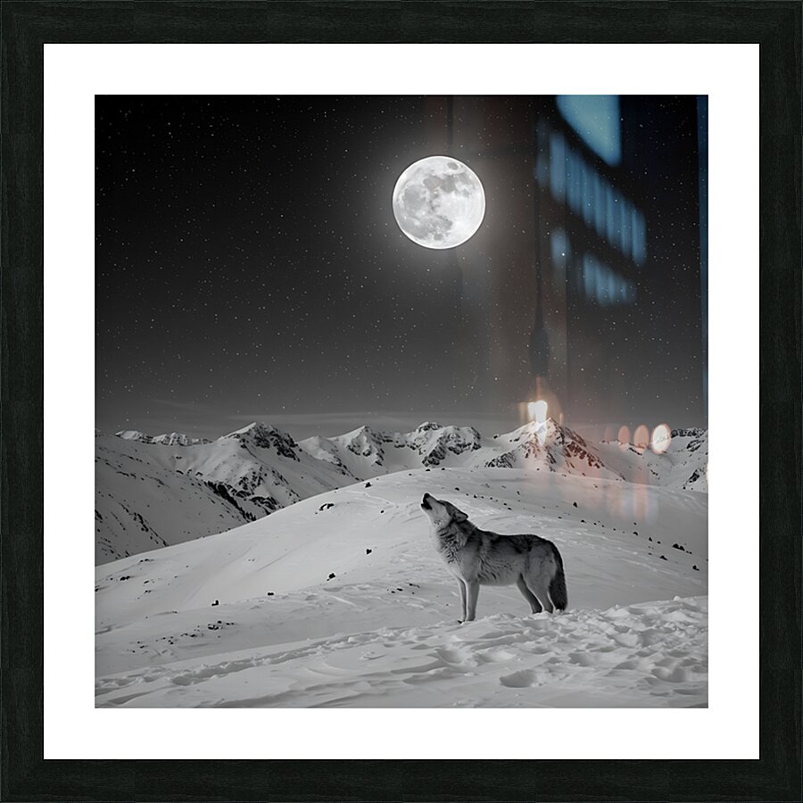 Midnight Howl Picture Frame print