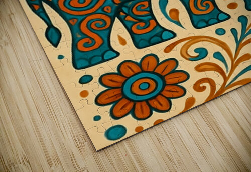 The Festive Elephant Roz art puzzle