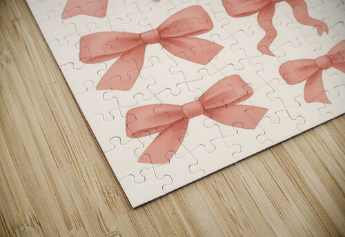 Pretty in Pink Bows Roz art puzzle