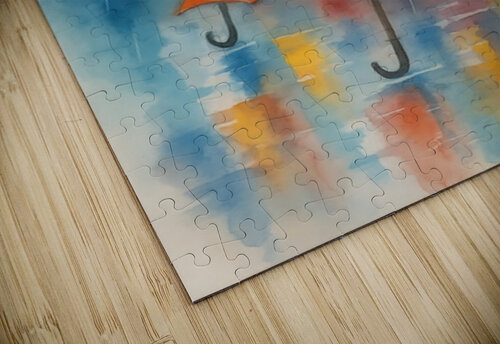 Floating Umbrellas Roz art puzzle