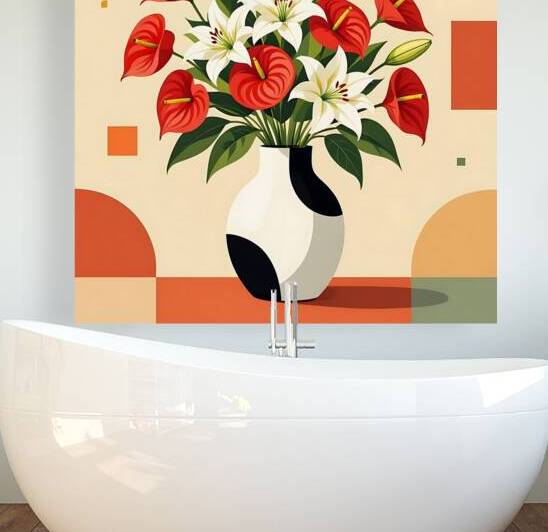 Geometric Garden by Roz art