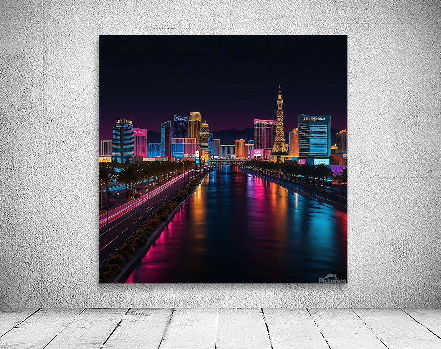Neon Reflections Wall Preview