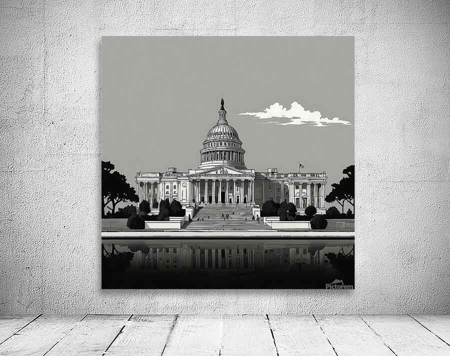 Washington Monochrome Wall Preview
