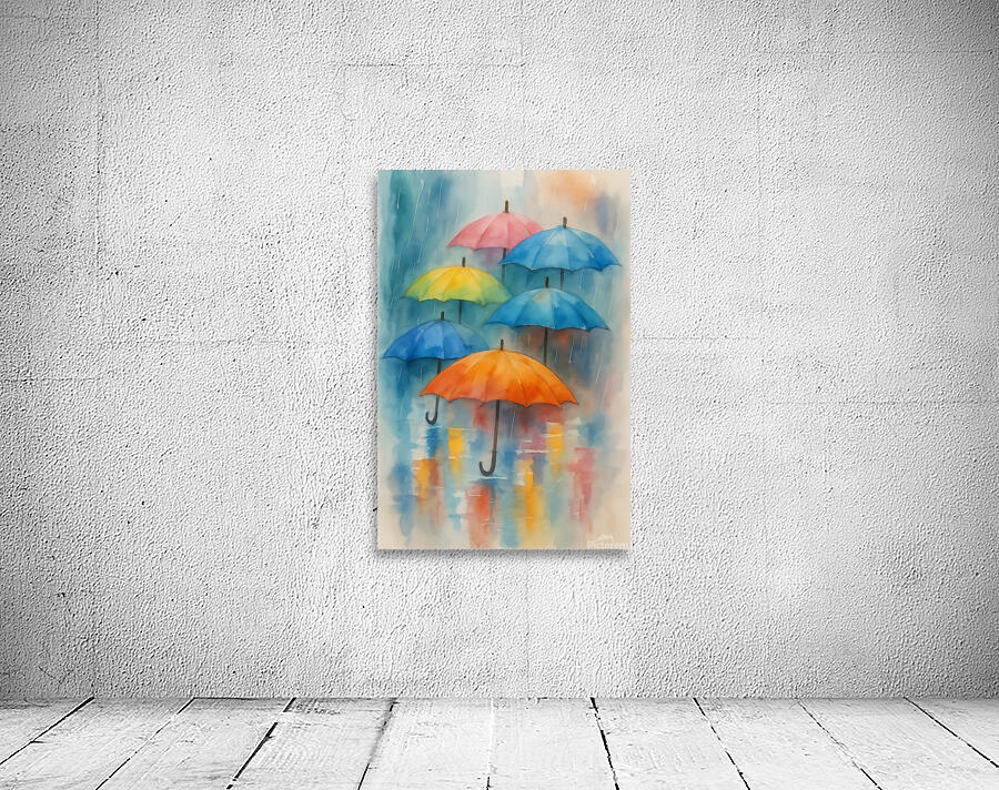 Floating Umbrellas Wall Preview