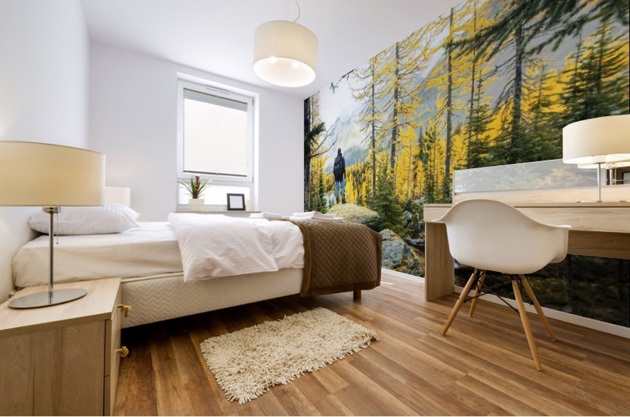Lost in yellow Mural print
