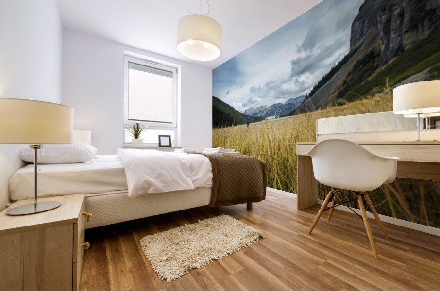 Castle in the mountains Mural print