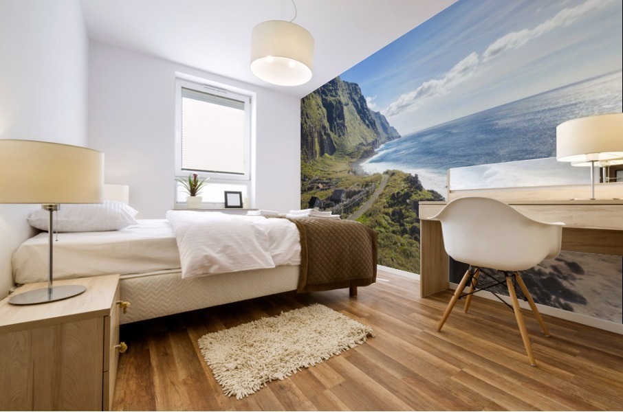 Walk by coast Mural print