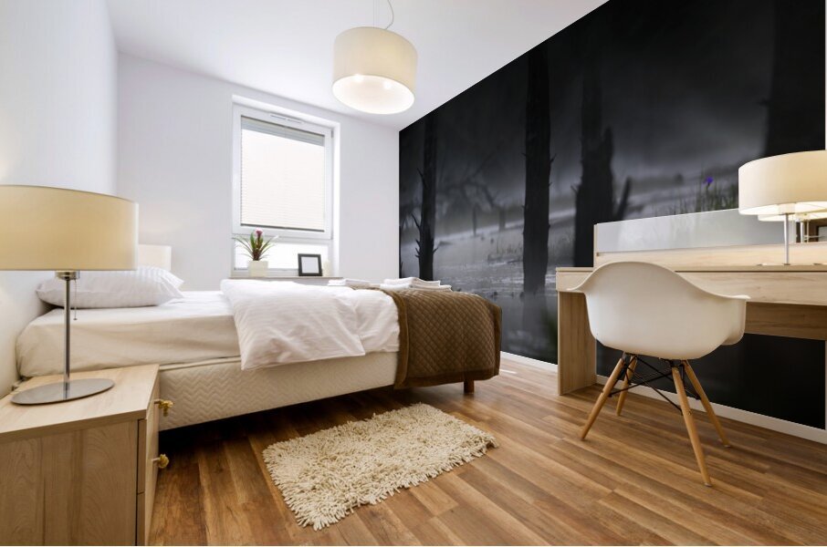 Dark wet world  Mural print