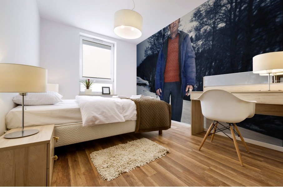 Sunday in winter Mural print