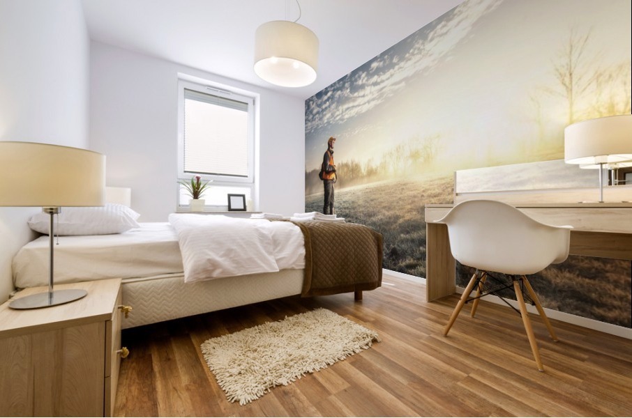 Warming up Mural print