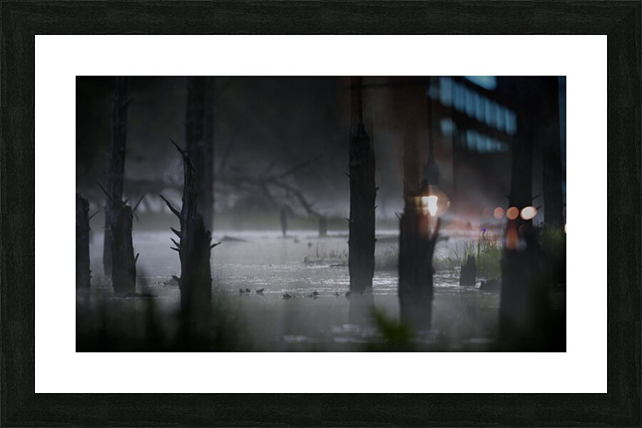 Dark wet world  Picture Frame print