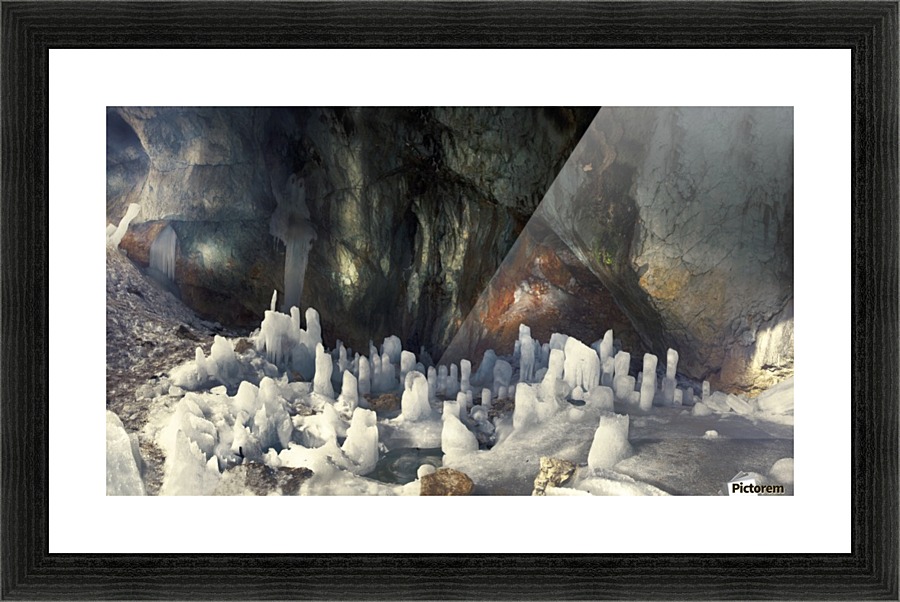Ice in Ice cave Picture Frame print