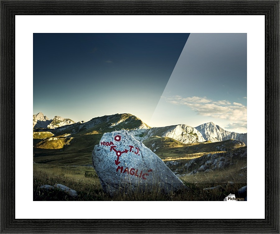 Rock on trail Picture Frame print