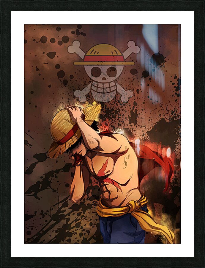 Monkey d luffy one piece Picture Frame print