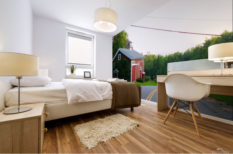Red Barn House NH Mural print