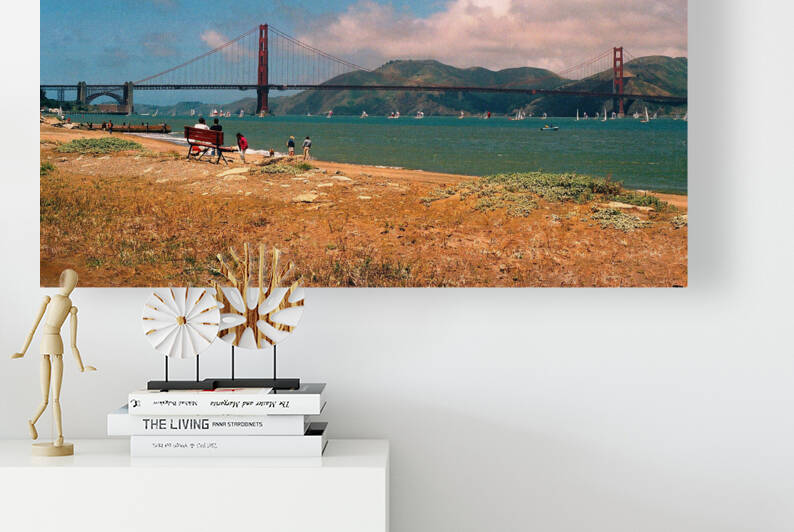 San Francisco Beach View of Golden Gate Bridge by Edward Levenson