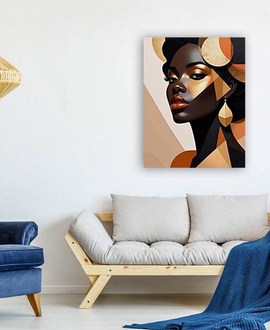 Eclat de Beaute Africaine – Portrait Geometrique Elegant by Maty Dieye