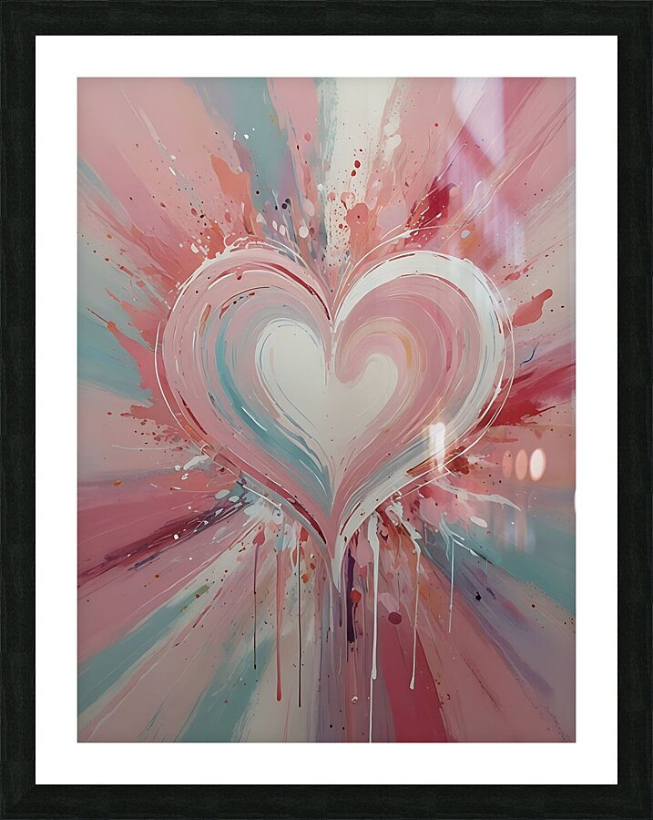 Romantic Abstract Heart Picture Frame print