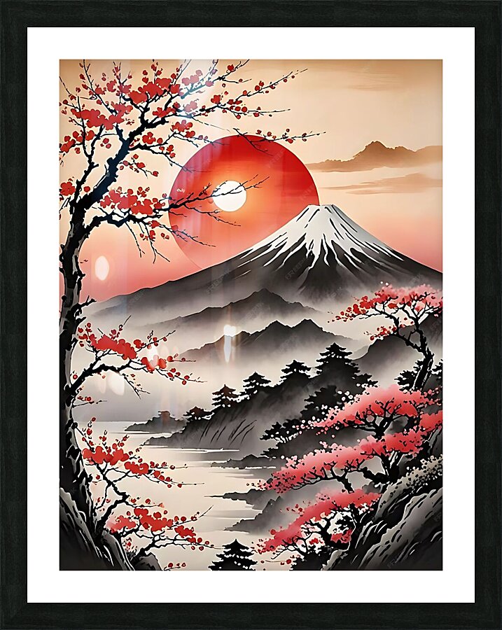 Mount Fuji Art Picture Frame print