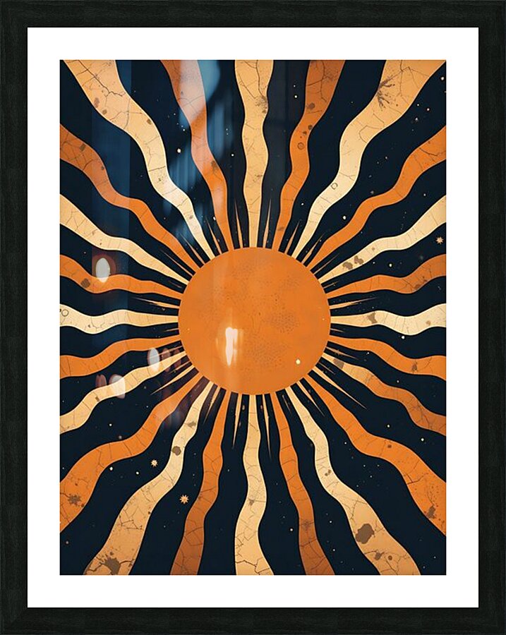 Boho Sun Wall Art Printable Picture Frame print