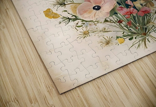  Botanical Flower Bouquet Chic Art puzzle