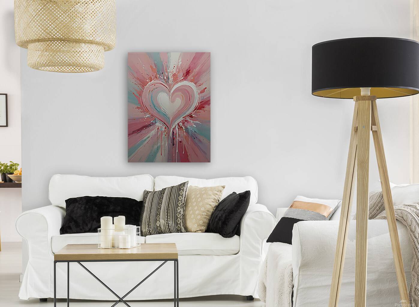 Romantic Abstract Heart Reproduction