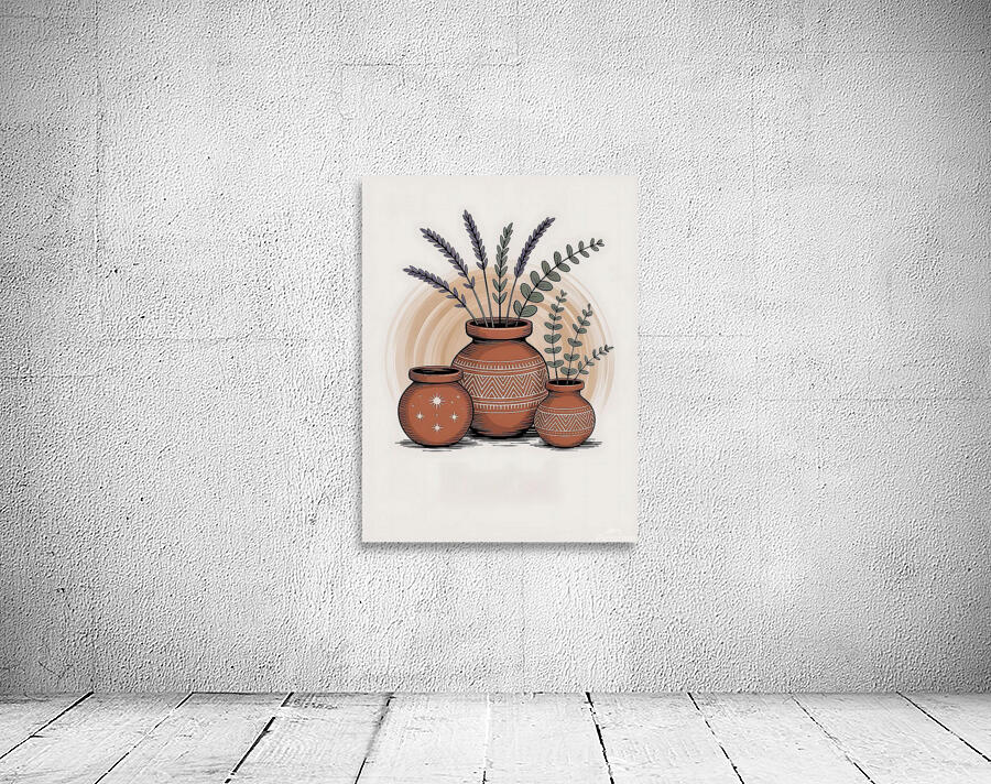 Boho Botanical Pottery Wall Preview