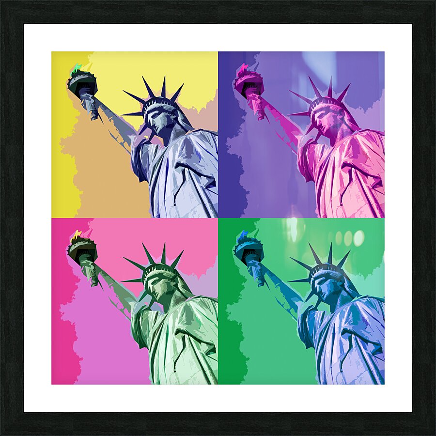 Statue of Liberty pop art by DELPHIMAGES Wall Art