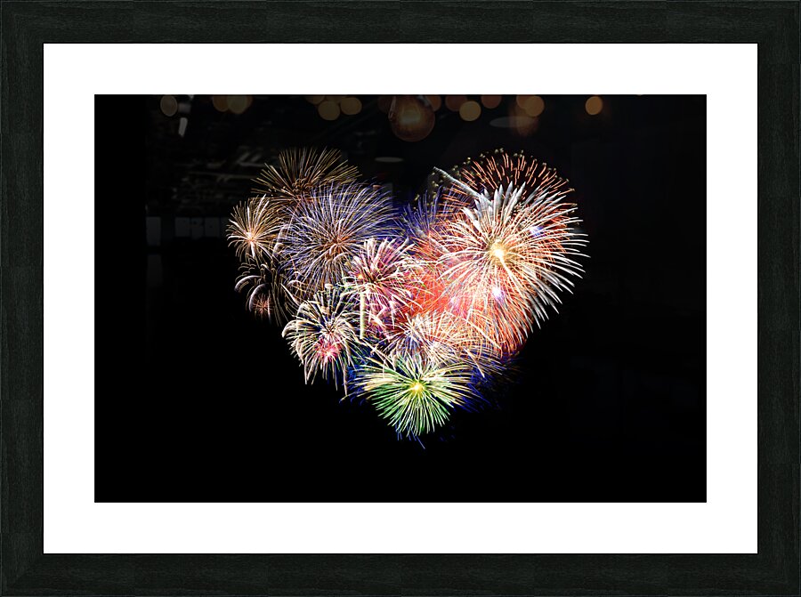 Love fireworks Picture Frame print