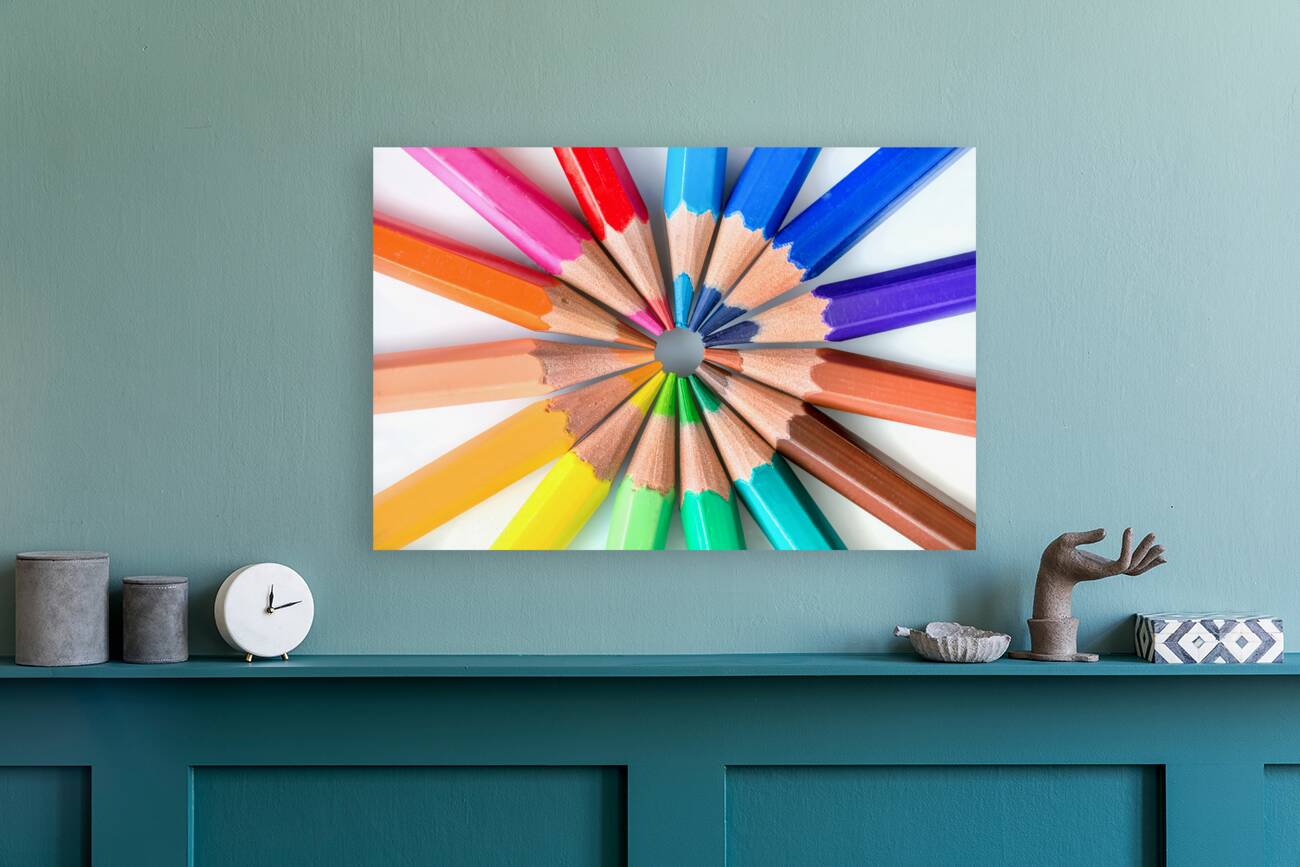 Rainbow colored pencils Reproduction