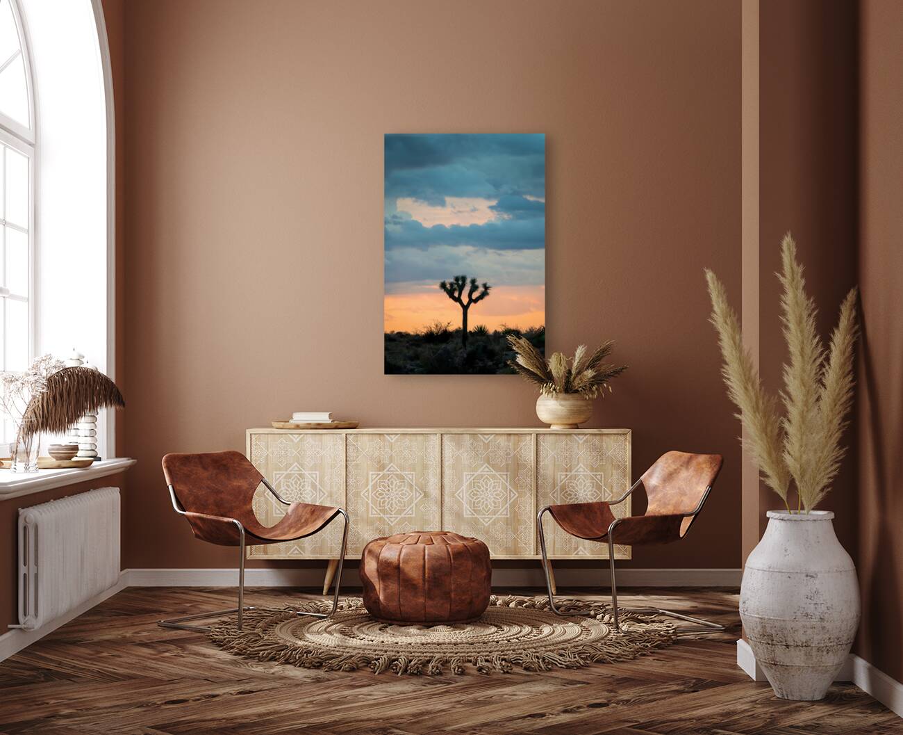 Joshua tree at sunset Reproduction