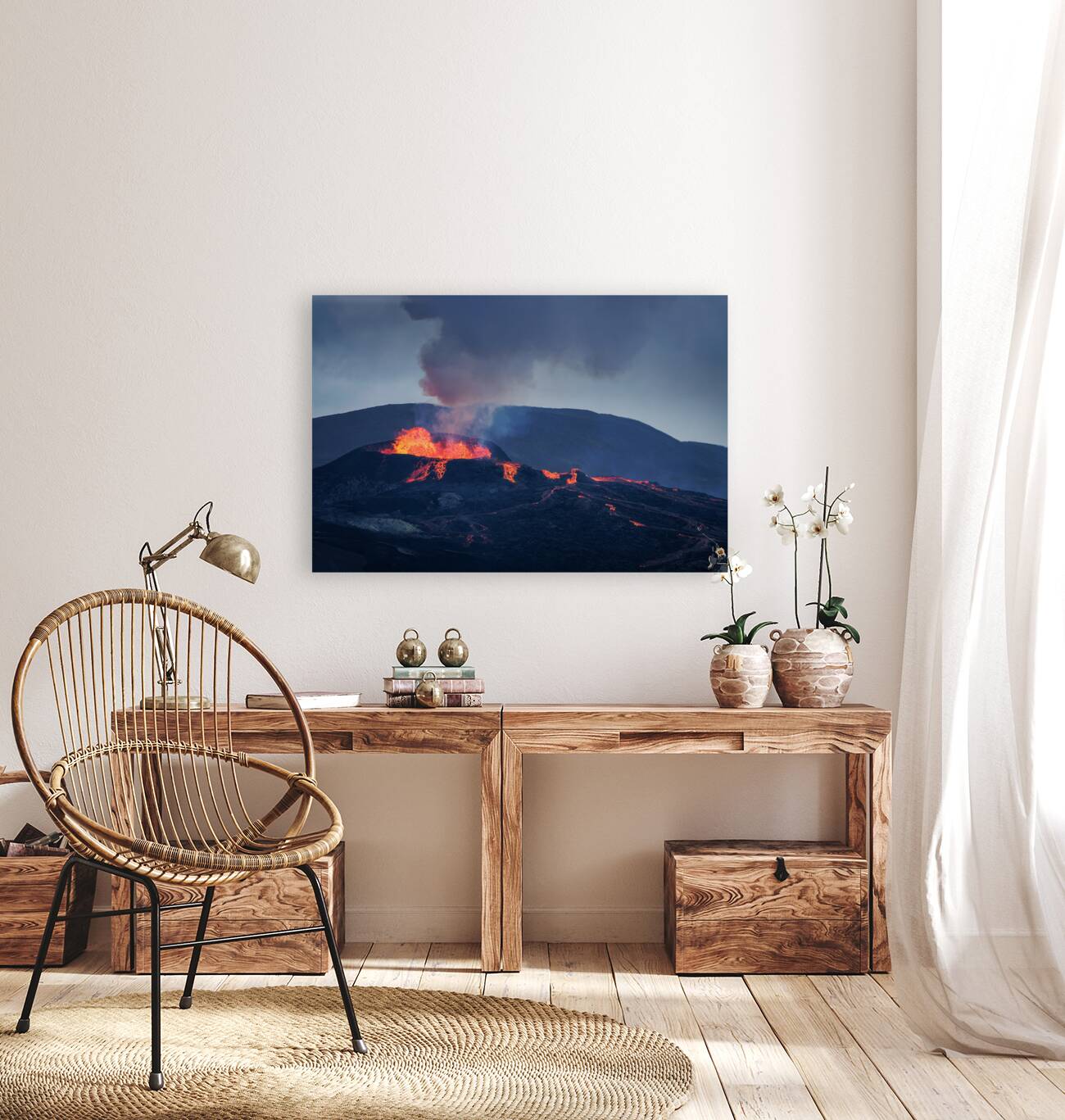 Volcano eruption in Iceland Reproduction