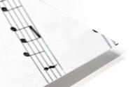 Flute and sheet music HD Metal print