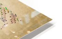 Music notes world map HD Metal print