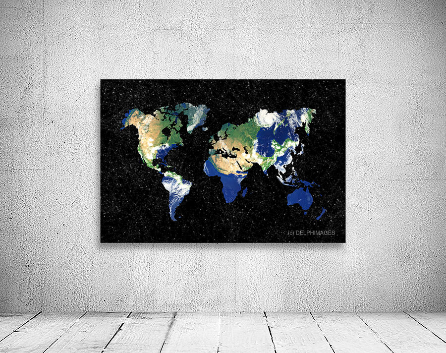 Earth World map Wall Preview