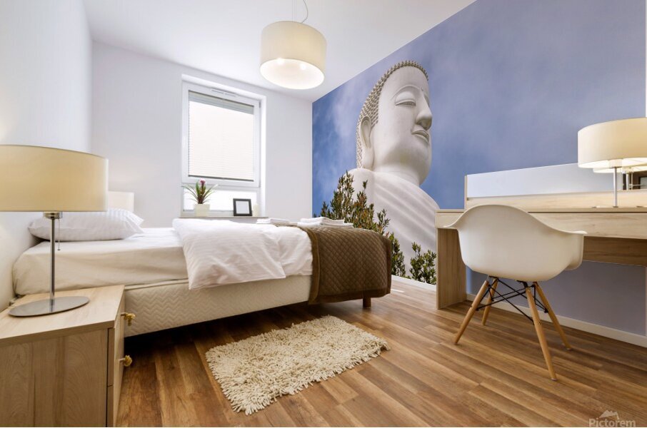 White Buddha Mural print