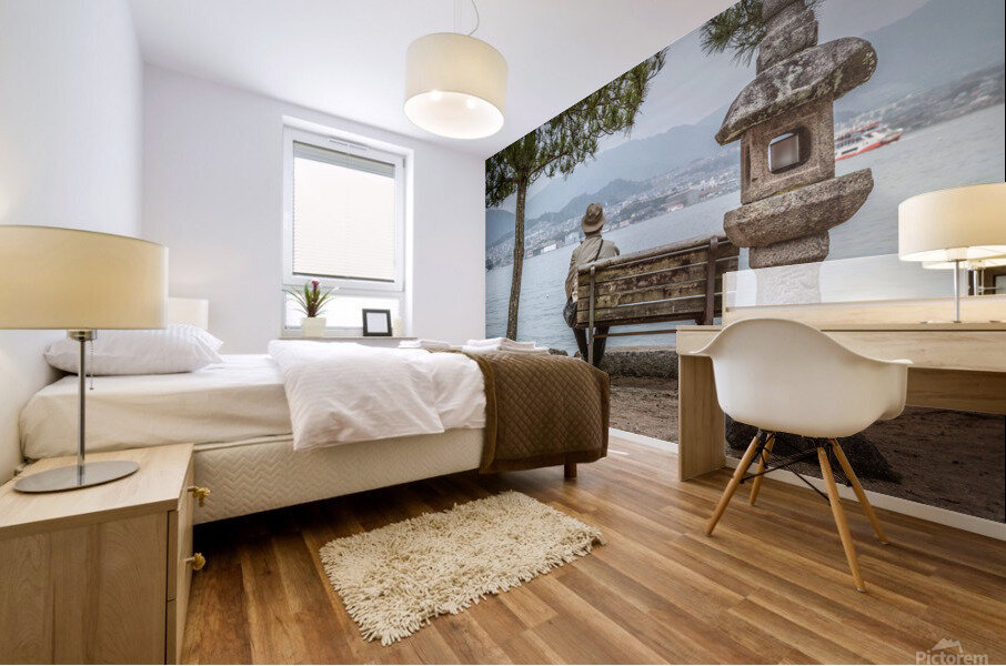 Resting by the Ocean Mural print
